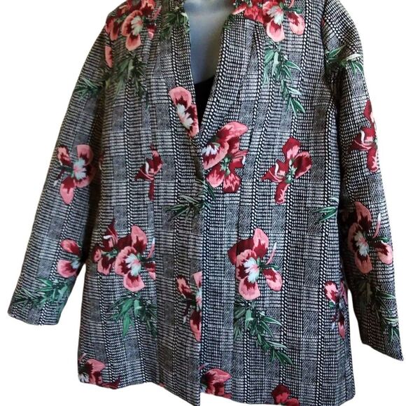 BLAZER by Gramercy 22 FLORAL  Lightweight Fully Lined Size L - Picture 2 of 7